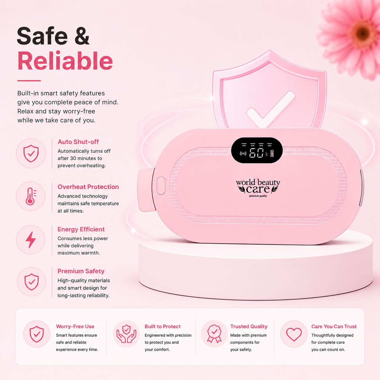 Portable Cordless Heating Pad - Menstrual Heating Pad