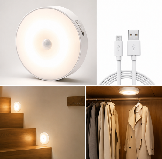 Motion Sensor Light for Home with USB Charging Wireless LED Night Light ( Pack of 2)