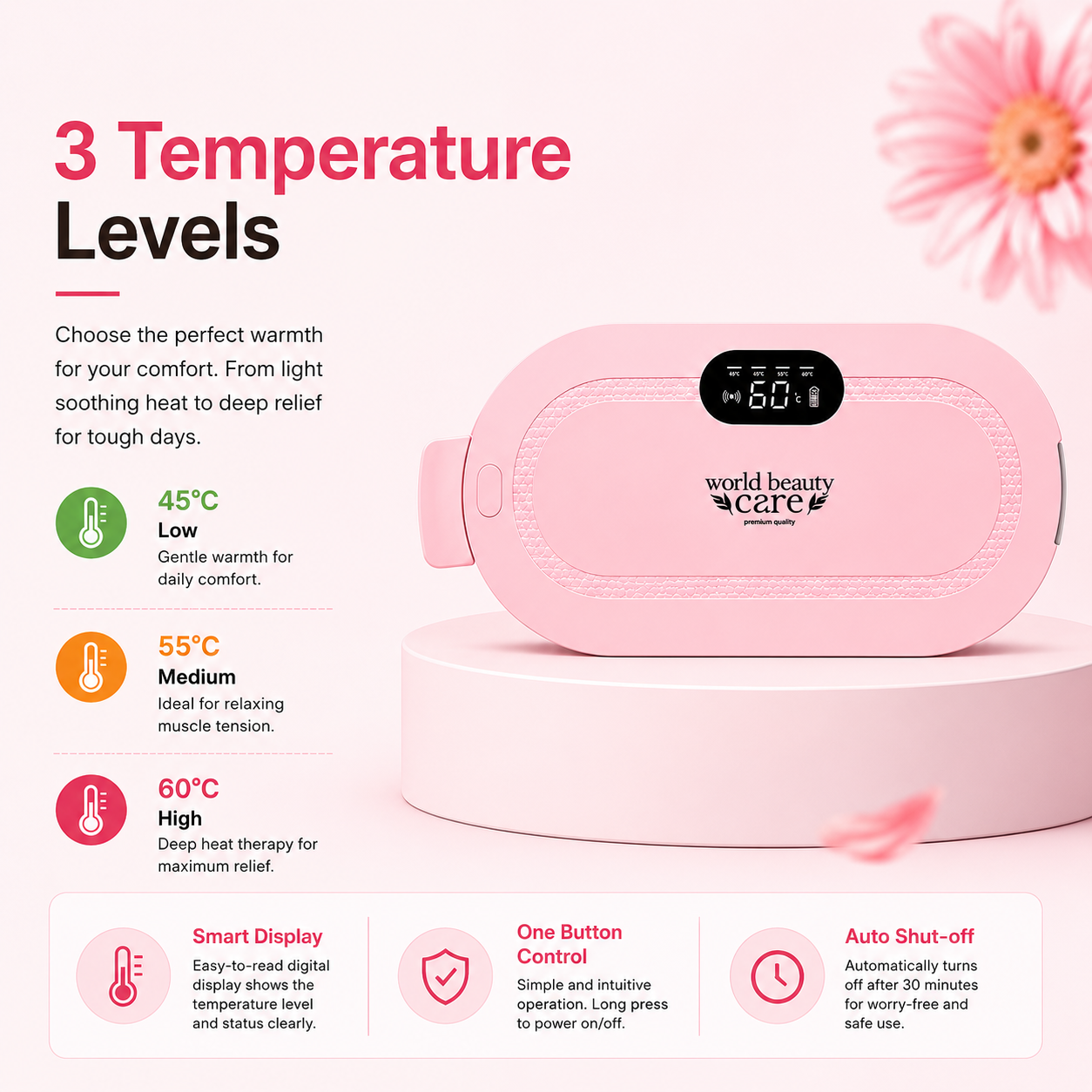Portable Cordless Heating Pad - Menstrual Heating Pad