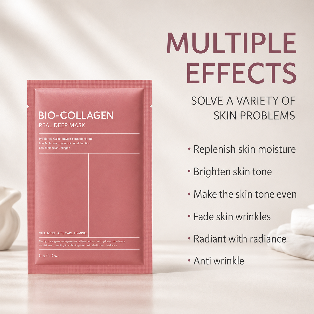 Bio-collagen Face Mask (Pack of 3)
