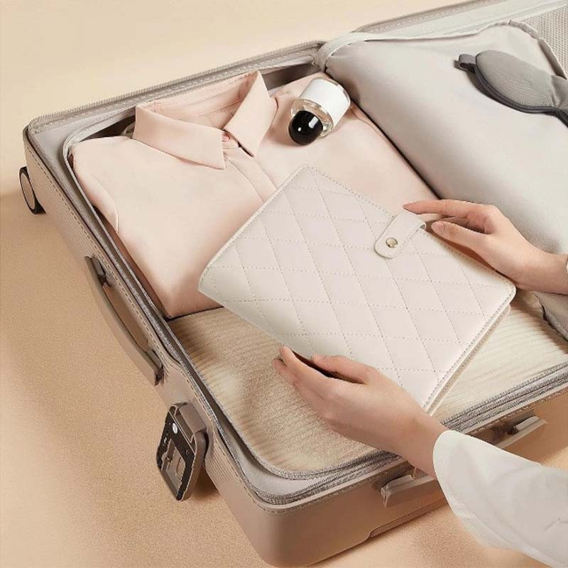 Luxury Portable Leather Jewelry Storage Book.